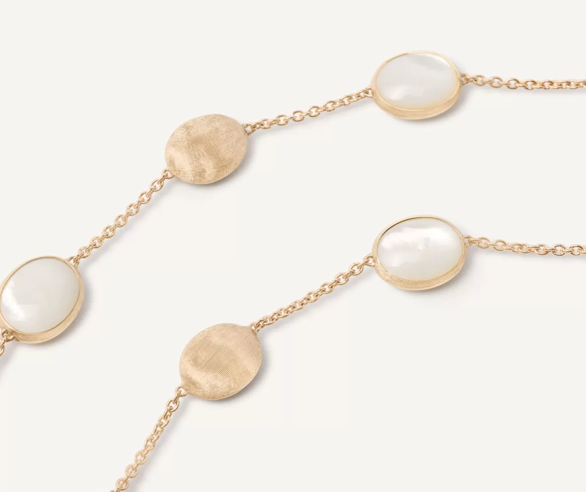 Marco Bicego 18Kt Yellow Gold Necklace With Oval Elements And Mother-Of-Pearl | Necklaces