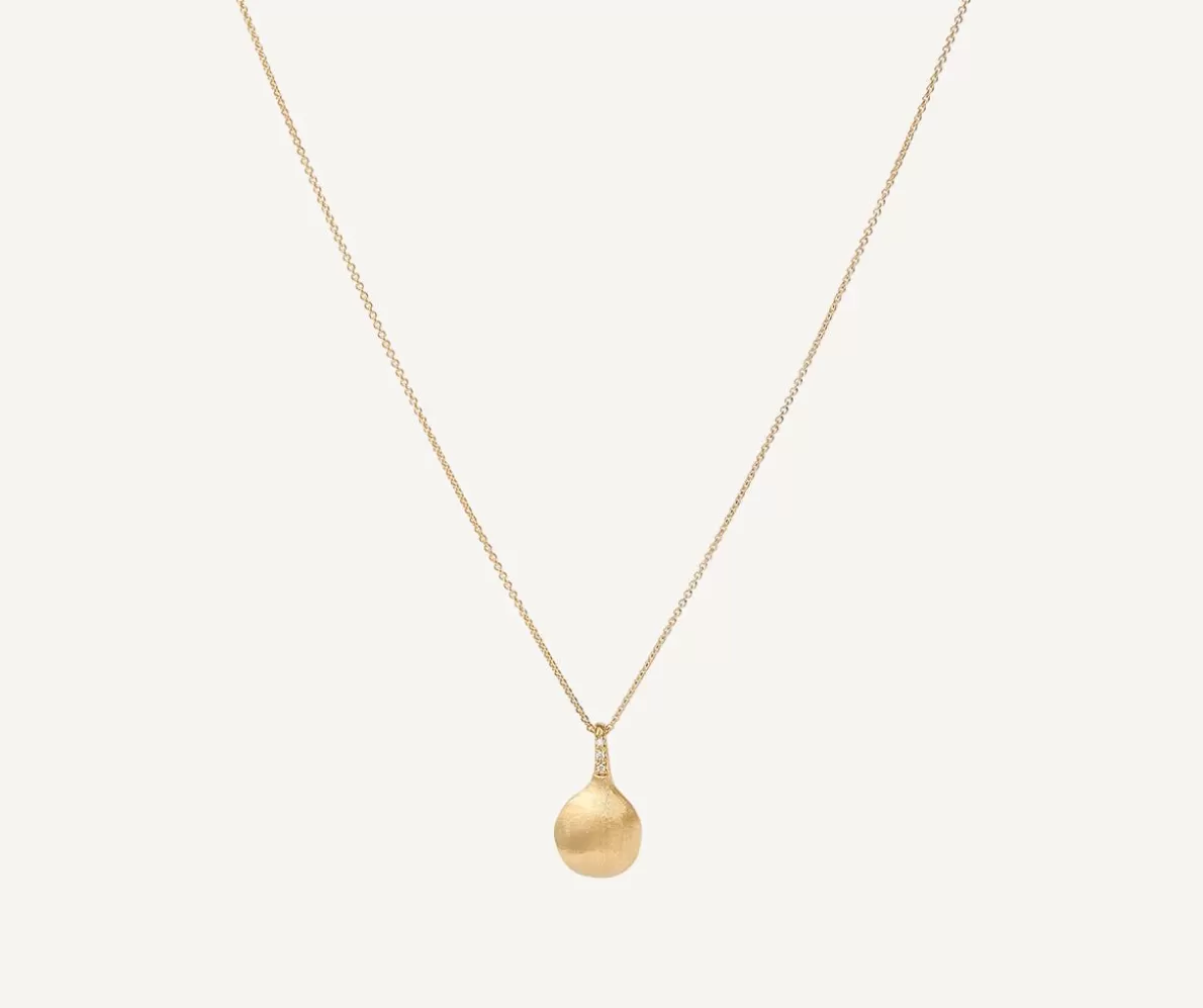 Marco Bicego 18Kt Yellow Gold Necklace With Round Diamond Pendant | Necklaces