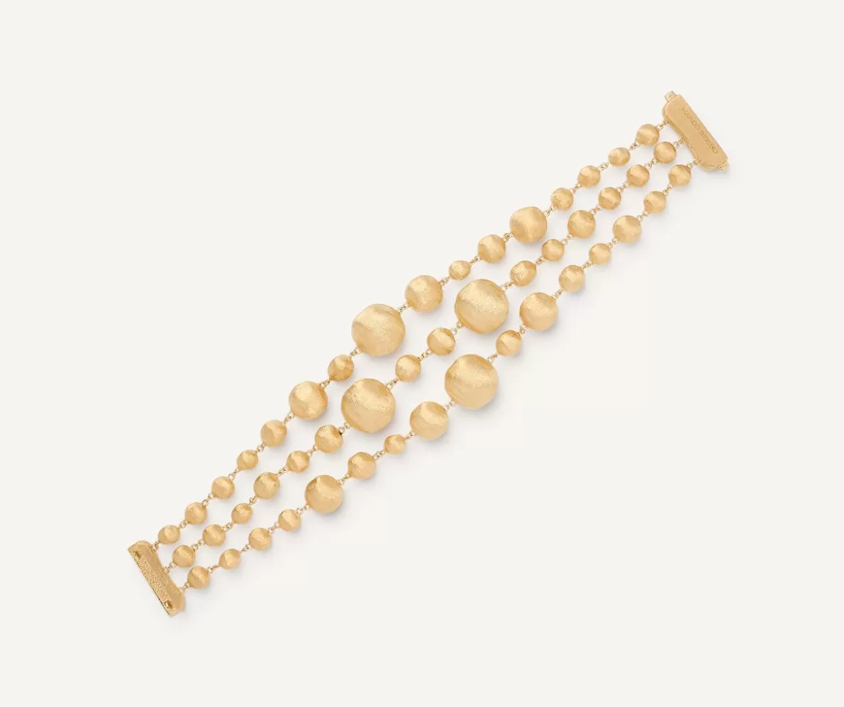 Marco Bicego 18Kt Yellow Gold Three-Strand Mixed Bead Bracelet | Bracelets