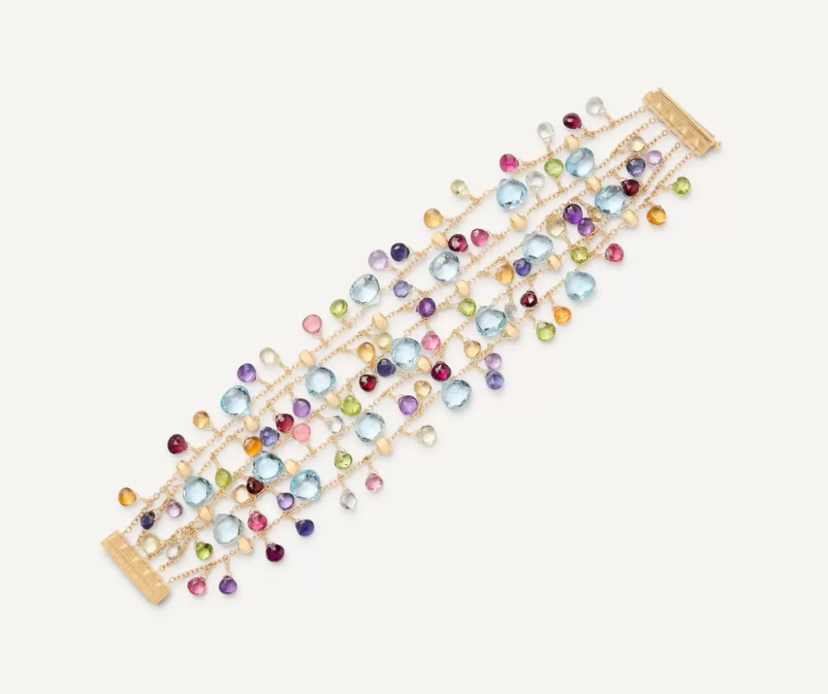 Marco Bicego Five-Strand Bracelet With Multicoloured Gemstones | Bracelets