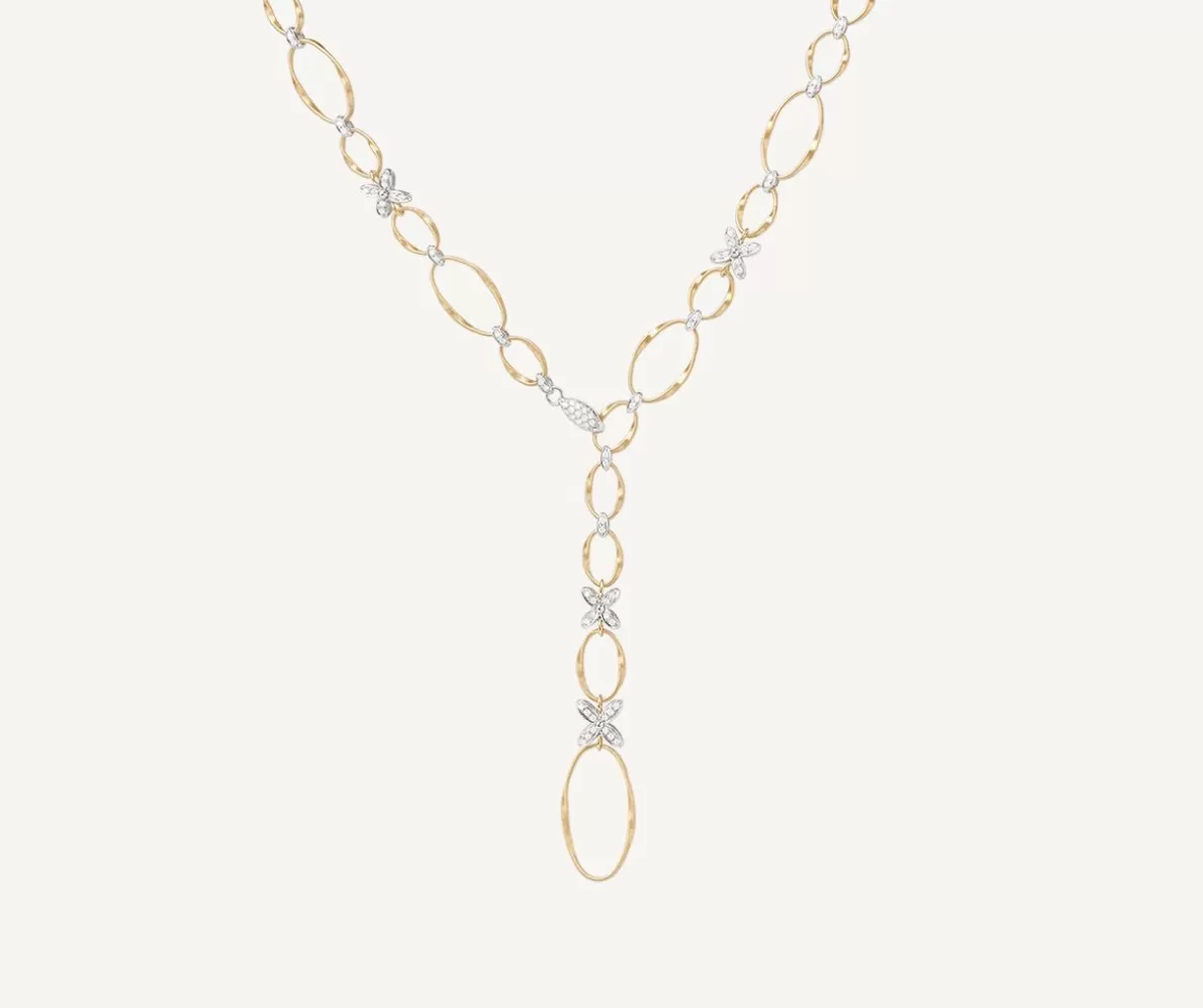 Marco Bicego Floral Diamond Pave Lariat Necklace | Necklaces