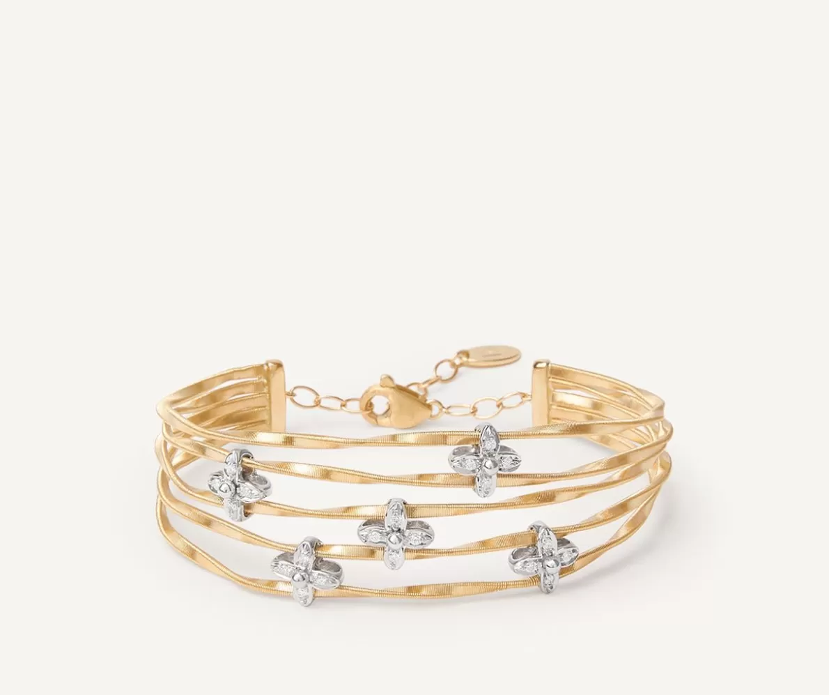 Marco Bicego Floral Diamond Pave Multi-Strand Bangle | Bracelets