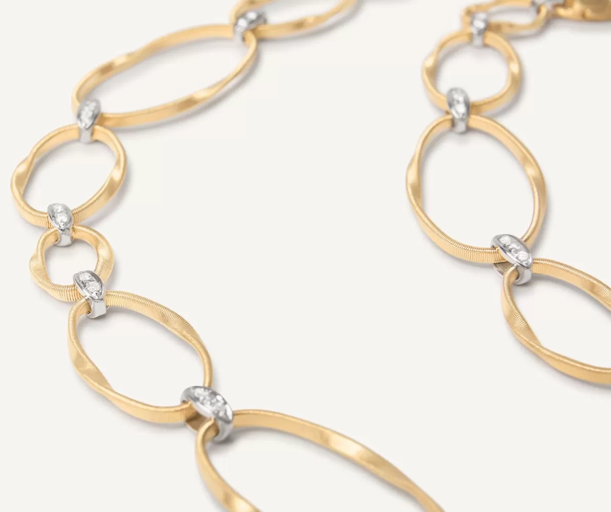 Marco Bicego Gold Diamond Oval Necklace | Necklaces