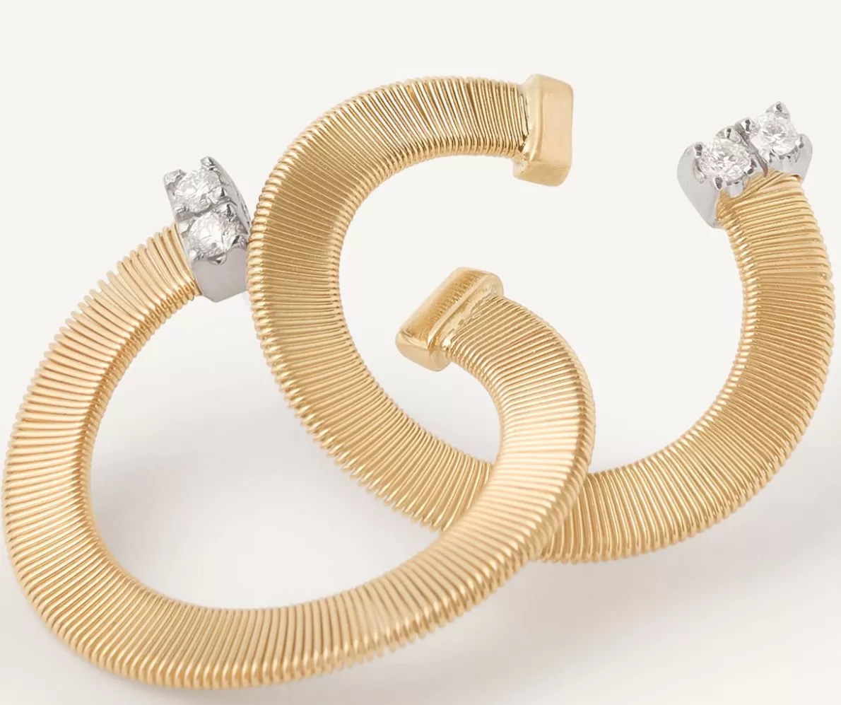 Marco Bicego Gold Hoop Earrings With Diamonds, Small | Earrings