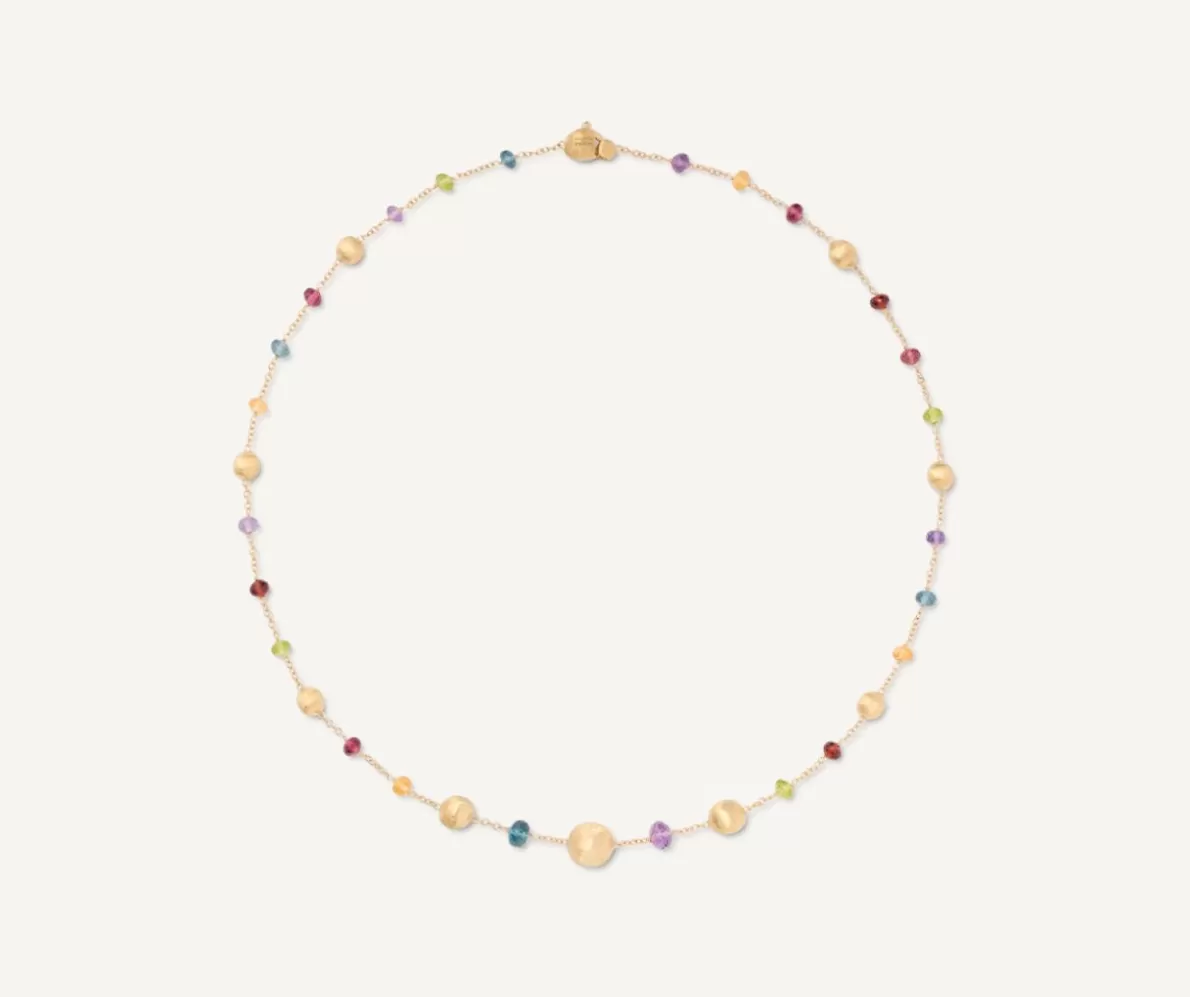 Marco Bicego Gold Necklace With Multicoloured Gemstones | Necklaces