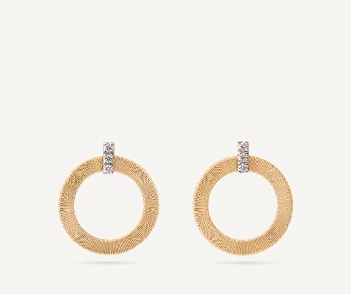 Marco Bicego Gold Stud Earrings With Diamonds | Earrings