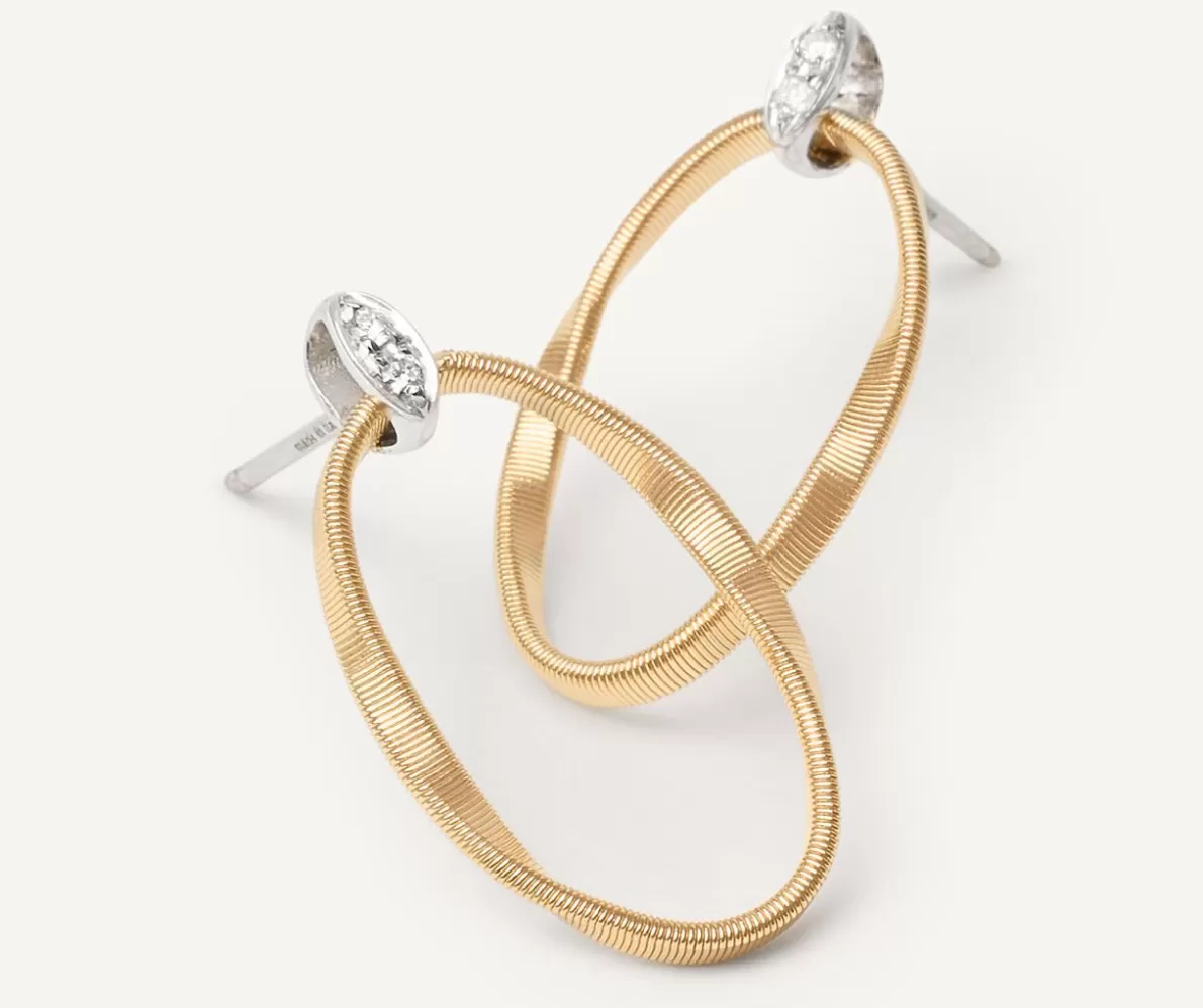 Marco Bicego Gold Stud Earrings With Diamonds | Earrings