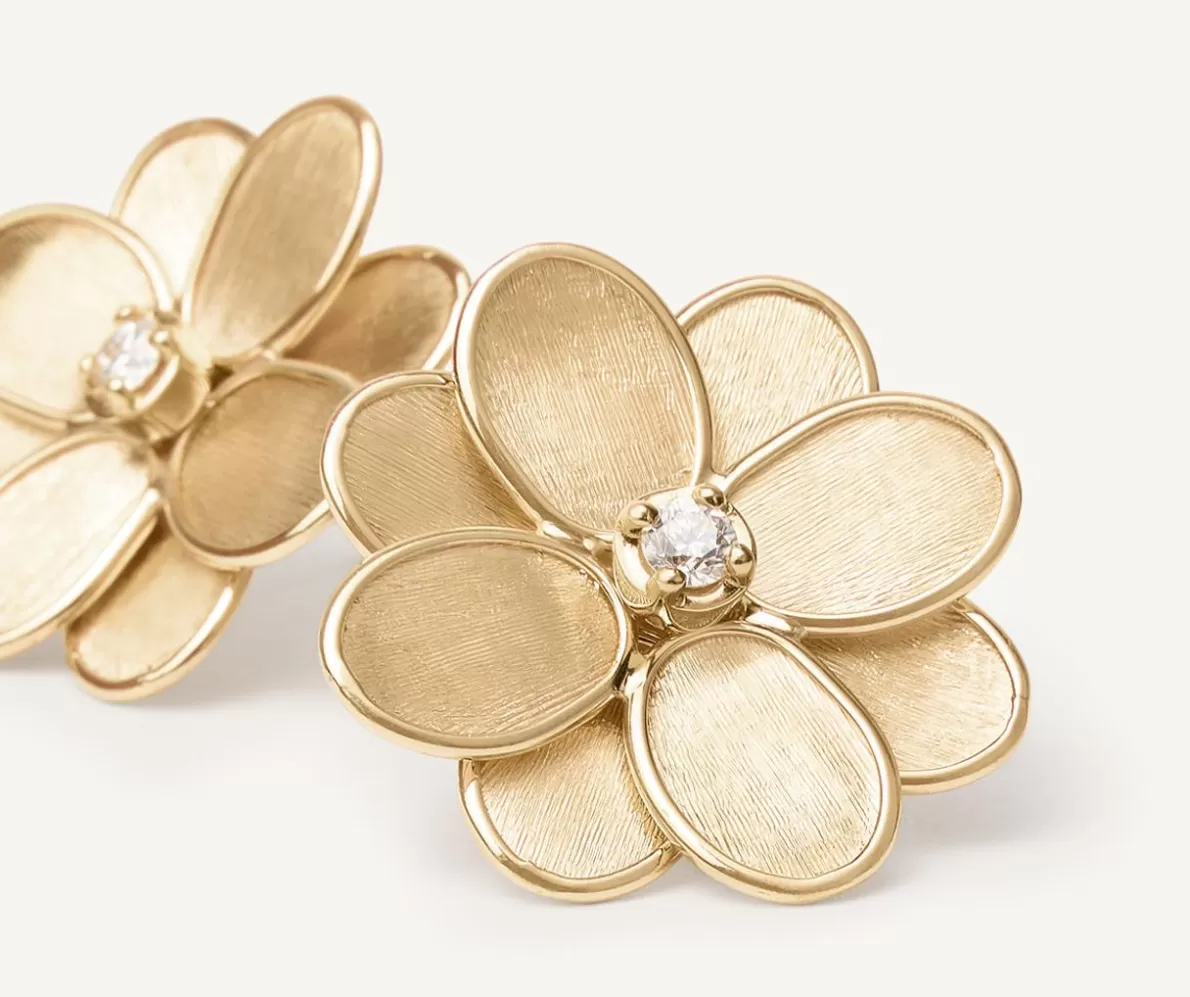 Marco Bicego Gold Stud Earrings With Diamonds | Earrings