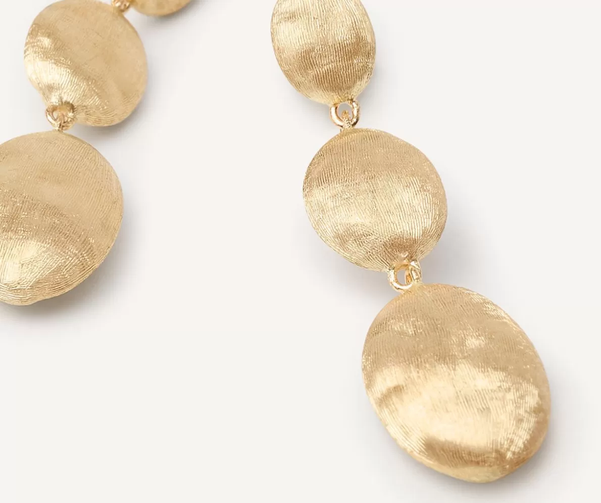 Marco Bicego Gold Triple Earrings With Oval Elements | Earrings