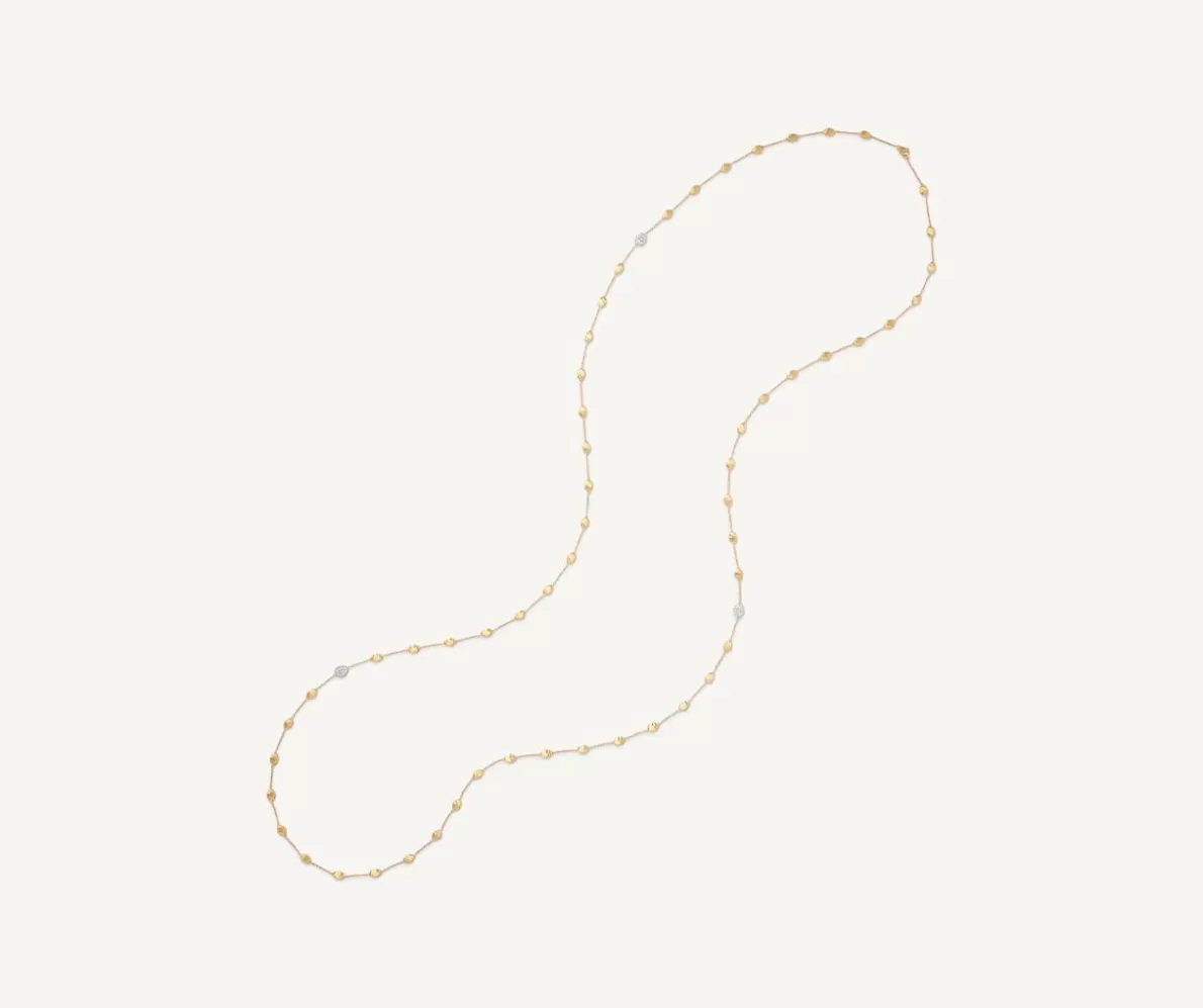 Marco Bicego Long Necklace With Oval Elements And Diamonds | Necklaces