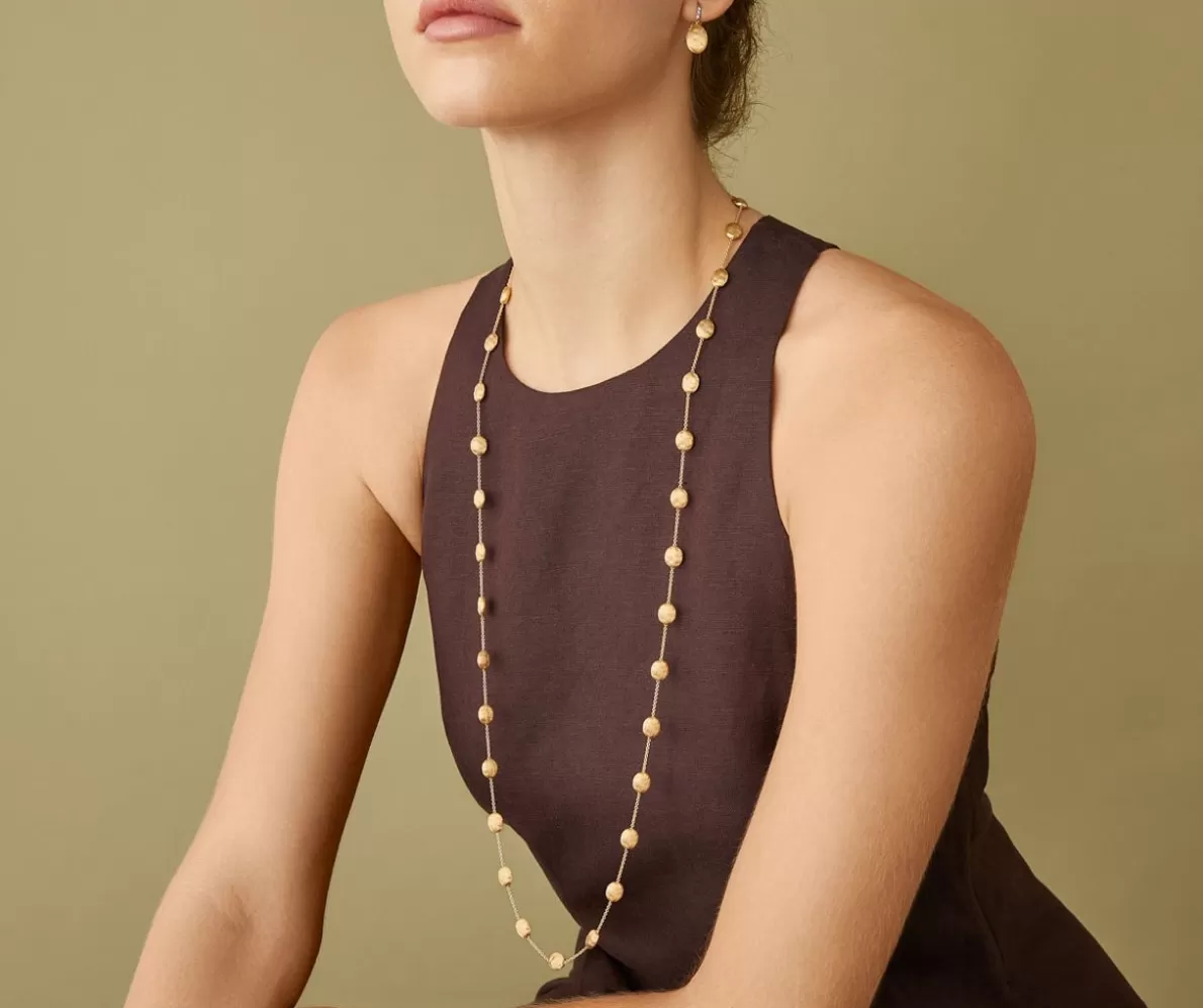 Marco Bicego Long Necklace With Yellow Gold Oval Elements | Necklaces