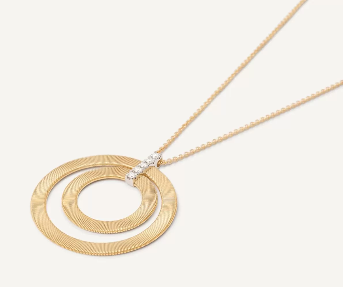 Marco Bicego Long Two-Loop Pendant With Diamonds | Necklaces