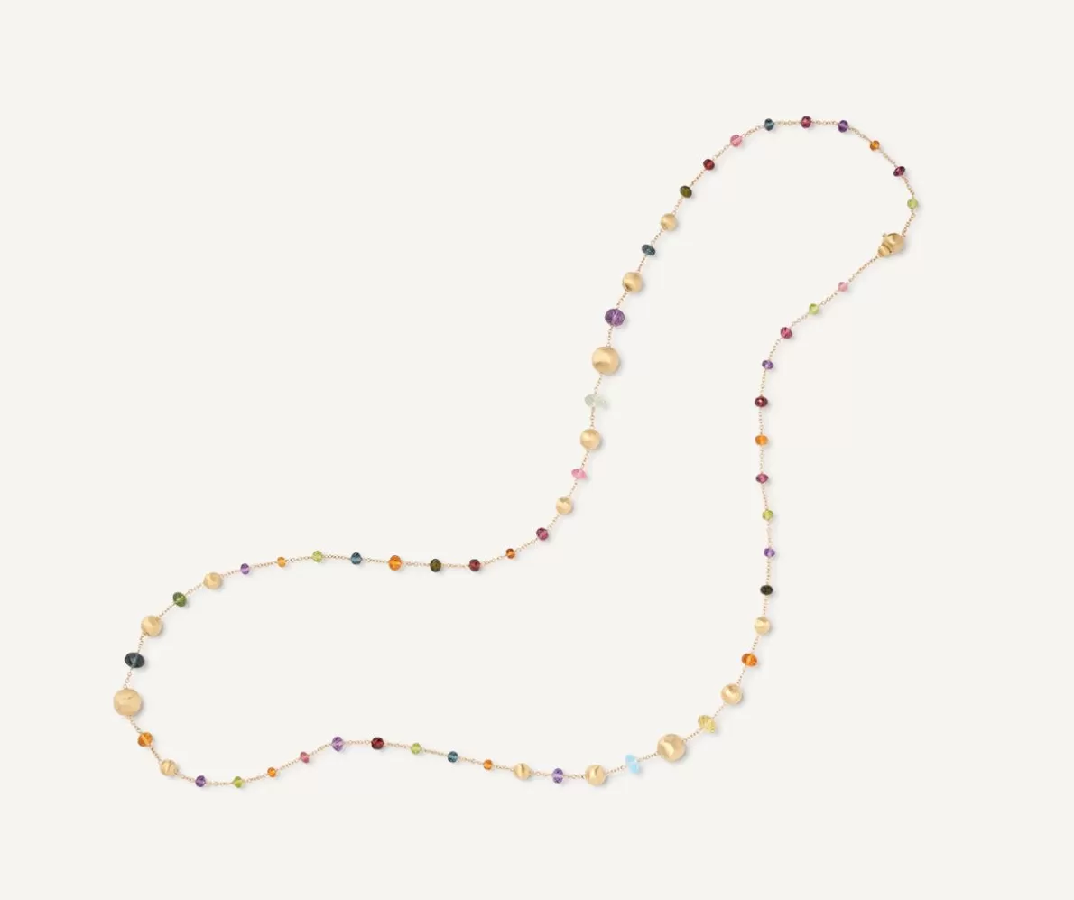 Marco Bicego Mixed Gemstone 18Kt Yellow Gold Long Necklace | Necklaces