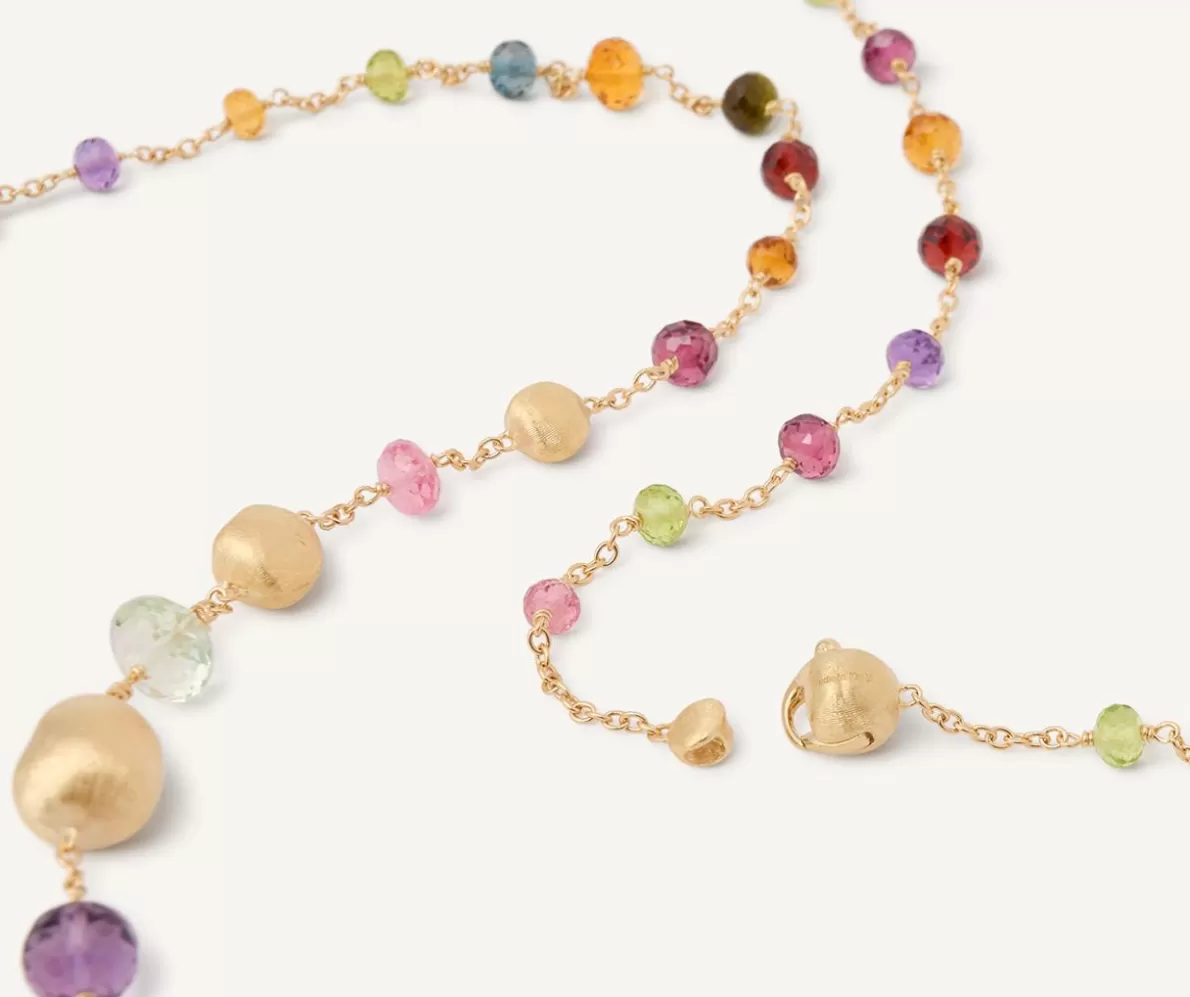 Marco Bicego Mixed Gemstone 18Kt Yellow Gold Long Necklace | Necklaces