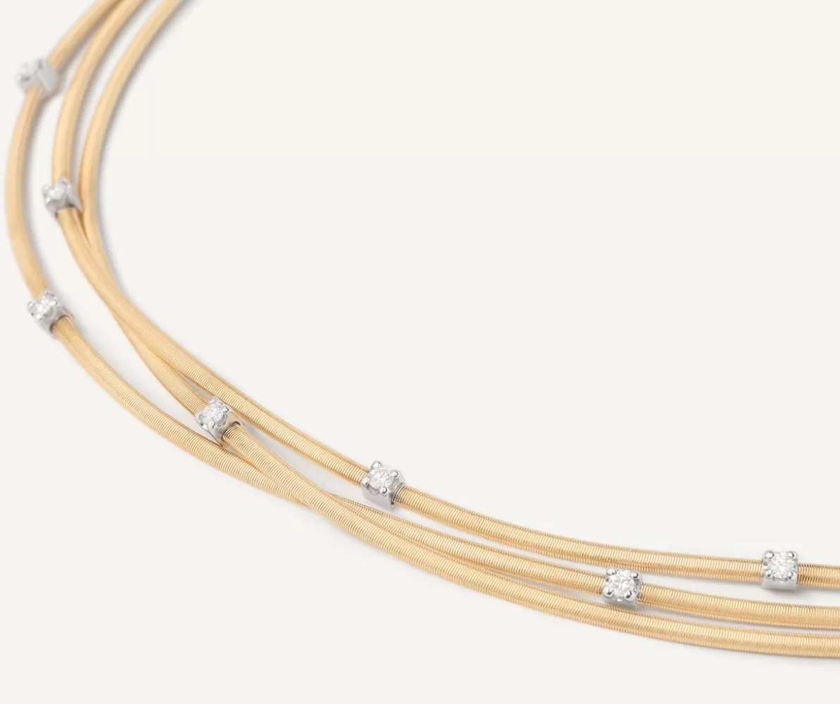 Marco Bicego Multi-Strand Gold Necklace With Diamonds | Necklaces