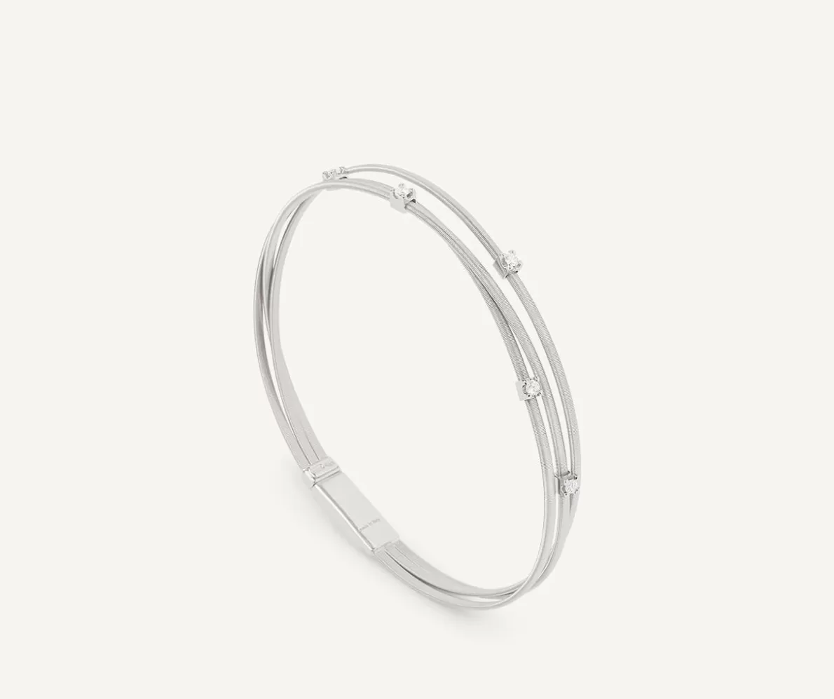 Marco Bicego Multi-Strand White Gold Diamond Bracelet | Bracelets