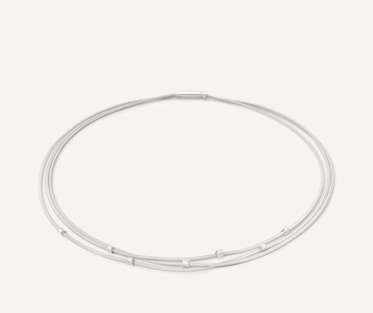 Marco Bicego Multi-Strand White Gold Necklace With Diamonds | Necklaces