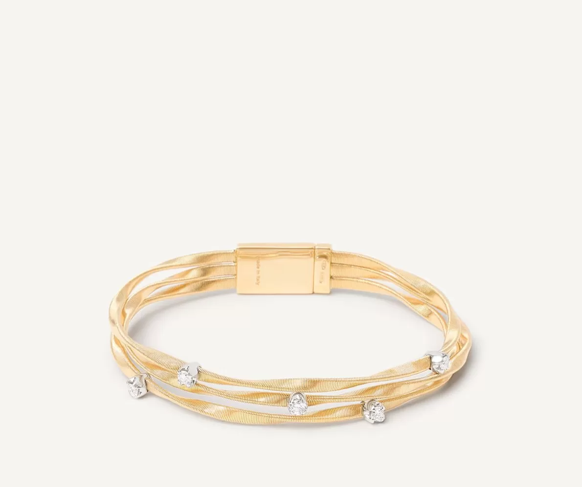 Marco Bicego Three-Strand Diamond Bracelet | Bracelets