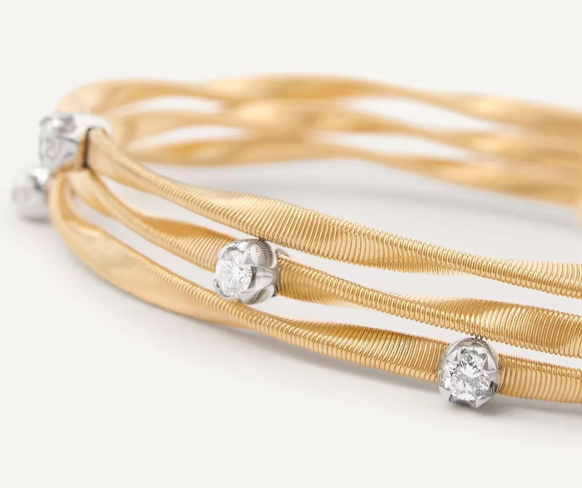 Marco Bicego Three-Strand Diamond Bracelet | Bracelets