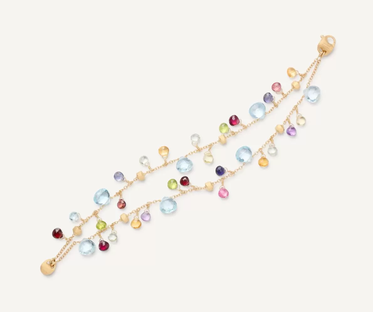 Marco Bicego Two-Strand Bracelet With Multicoloured Gemstones | Bracelets